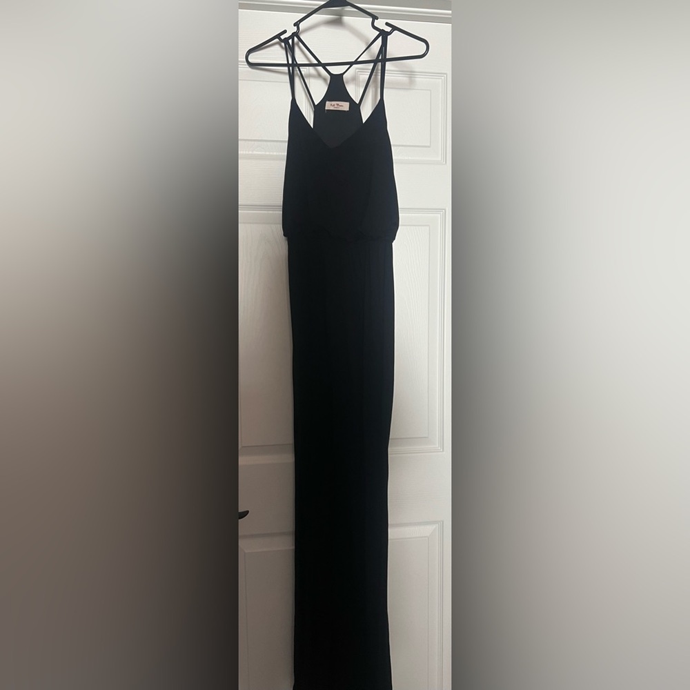 Black maternity maxi dress